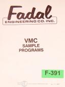 Fadal-Fadal VMC Sample Programs Manual 1989-VMC-01